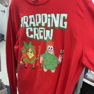 SpongeBob SquarePants Red Wrapping Crew Sweatshirt